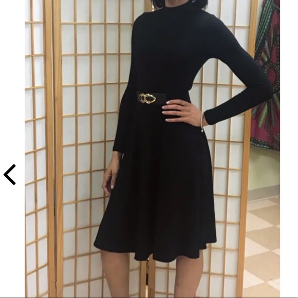 NWT Lulus Maliyah Black Long-Sleeve Dress - Picture 5 of 6